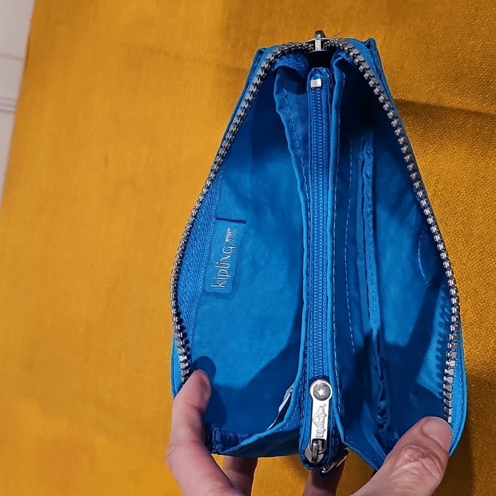 Kipling Creativity L Large Accessory Pouch Polyamide In Deep Sky EUC - Picture 6 of 11